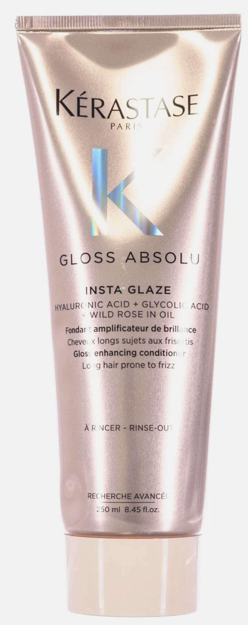Kérastase Gloss Absolu Insta Glaze hair product on a white background