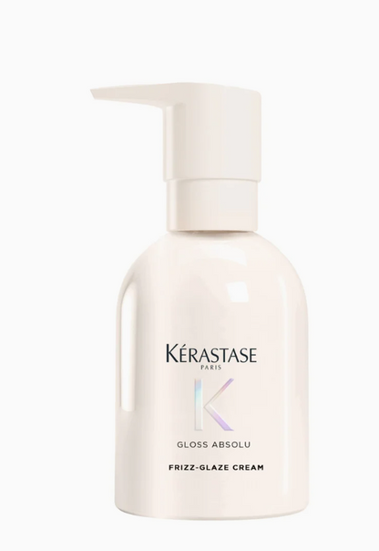 Kérastase Gloss Absolu Frizz-Glaze Cream bottle on a white background